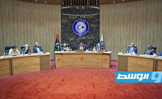 لقاء القطراني مع وفد اتحاد الصيادلة العرب في بنغازي، الأربعاء 25 أكتوبر 2023. (الحكومة المكلفة من مجلس النواب)