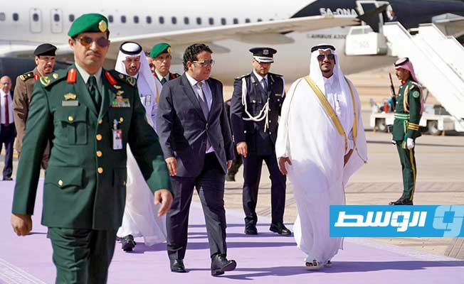المنفي لدى وصوله الرياض لحضور القمتين العربية والإسلامية، 10 نوفمبر 2023. (المجلس الرئاسي)