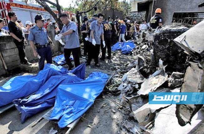 مقتل 10 في تحطم طائرة على مشارف العاصمة الفليبينية