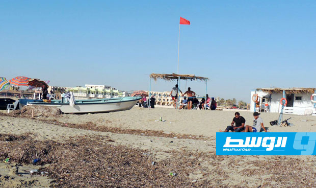 أحد الشواطئ المفتوحة في مدينة بنغازي، (بوابة الوسط)