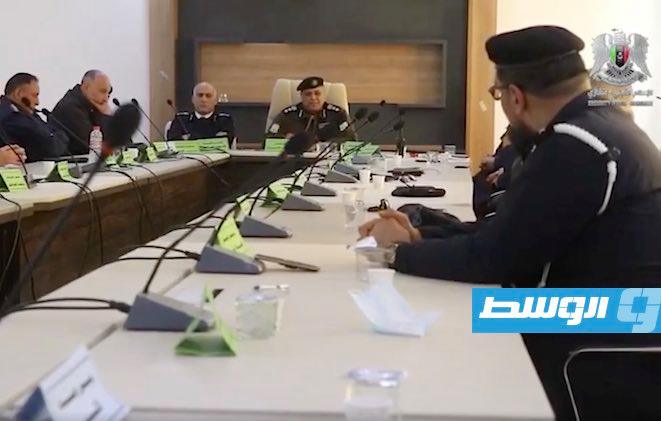 جانب من اجتماع مديرية أمن بنغازي, 1 يناير 2021, (مديرية أمن بنغازي)