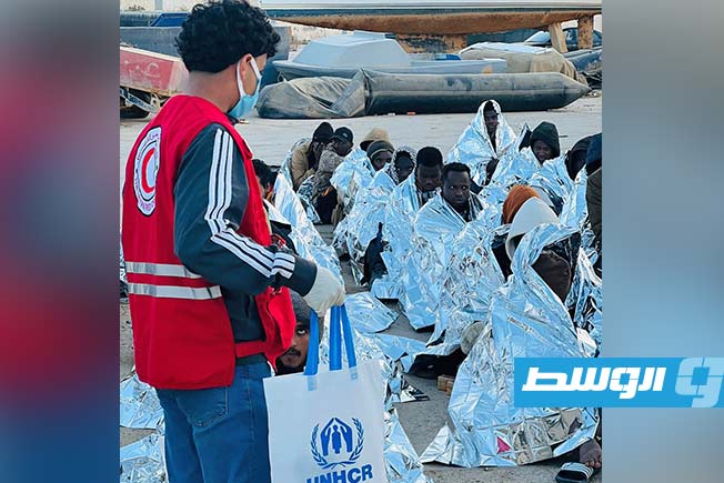 Red Crescent Rescues 45 Migrants Off the Coast of Tobruk