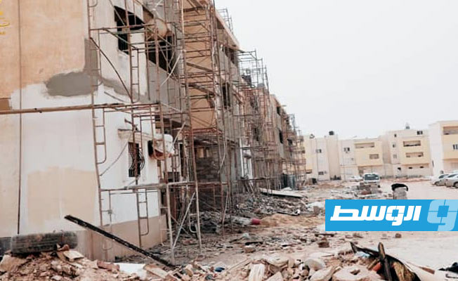 Benghazi's Reconstruction and Stabilization Committee begins overhaul of buildings in the Bouhdaima and Al-Kish neighborhoods