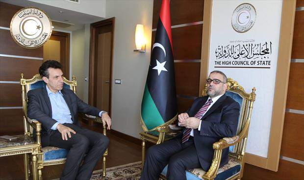 المشري يبحث مع السفير الإيطالي المبادرة الفرنسية لحل الأزمة الليبية