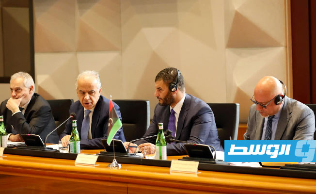 اجتماع اللجنة الفنية الليبية - الإيطالية المشتركة في روما، الثلاثاء 21 فبراير 2023. (وزارة الداخلية)