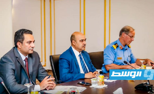 اجتماع مسؤولي وزارة الدفاع في طرابلس مع المنظمة الدولية للهجرة، الثلاثاء 31 أكتوبر 2023. (وزارة الدفاع)