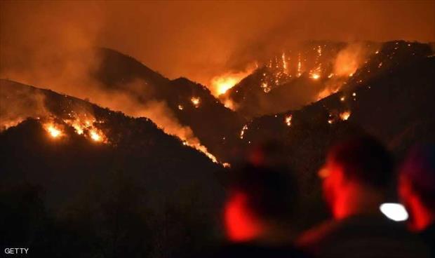 بالفيديو: 100 حريق ضخم في أميركا والنيران تلتهم 1,6 مليون فدان