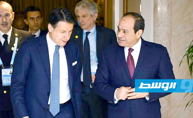 السيسي وكونتي.. توافق على تكثيف الجهود لاستعادة الاستقرار في ليبيا