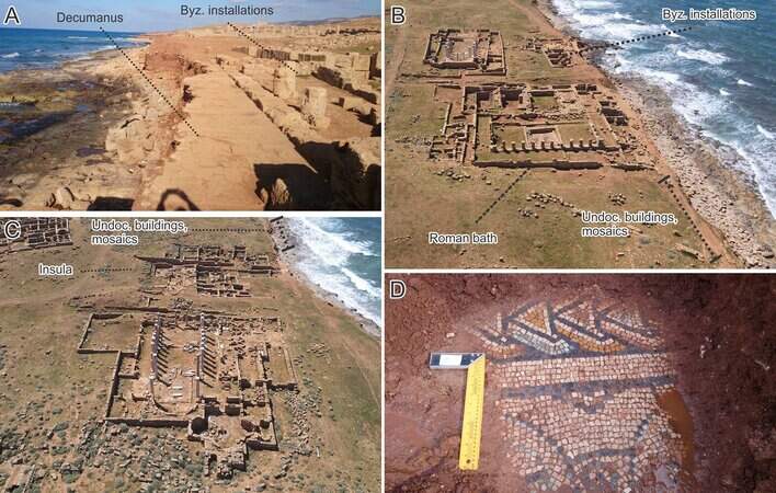 Archaeological sites at risk from coastal erosion on the Cyrenaican coast of Libya