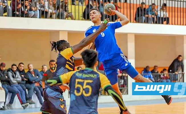 فوز النصر والهلال وقاريونس في الدوري الليبي لكرة اليد