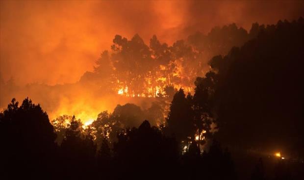 إجلاء أربعة الاف شخص إثر حريق في كبرى جزر الكناري الأسبانية