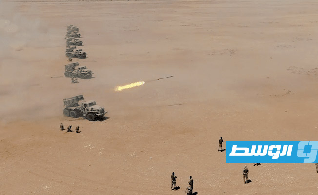 مناورة عسكرية مشتركة بالذخيرة الحية في بنغازي، 7 سبتمبر 2022. ( اللواء 106 مجحفل)