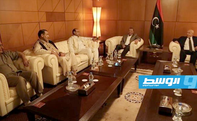 عقيلة صالح يبحث مع الثني الأوضاع الأمنية في بنغازي