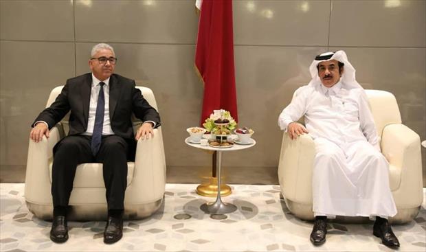 رئيس الوزراء القطري يستقبل باشاغا في الدوحة