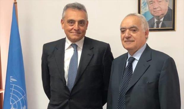 سلامة يلتقي السفير الإيطالي الجديد لدى ليبيا