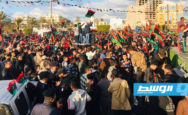 مسيرات جماهيرية احتفالا بالذكرى التاسعة لثورة 17 فبراير في مصراتة