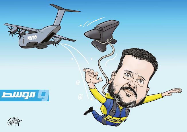 كاريكاتير خيري - «ناتو»: يؤكد عدم وجود خطة لإرسال قوات مقاتلة إلى أوكرانيا