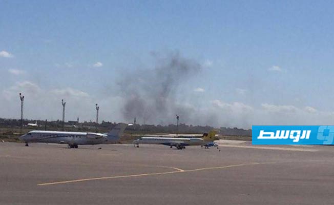 مطار معيتيقة: قصف المطار «بعيد عن المهبط»