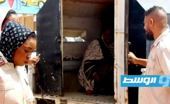 توقيف متسولين خلال الحملة الأمنية لمكافحة الظاهرة في بنغازي وضواحيها. (مديرية أمن بنغازي)