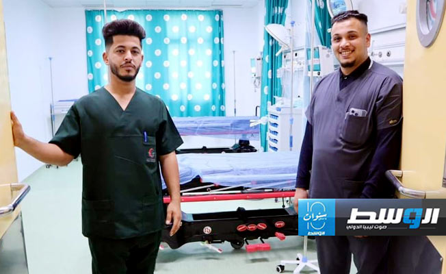 من افتتاح قسم الطوارئ والحوادث ومعهد التمريض في مركز مصراتة الطبي، 10 مارس 2024 (حكومة الدبيبة)