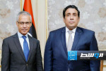 المنفي يبحث مع السفير الفرنسي «تسوية سياسية شاملة» في ليبيا
