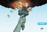 كاريكاتير خيري - نتنياهو والقانون الدولي الإنساني