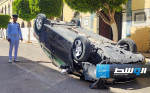حادث انقلاب سيارة في طرابلس