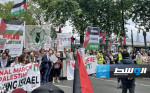 تظاهرة حاشدة في لندن للمطالبة بوقف العدوان الإسرائيلي على غزة (فيديو)
