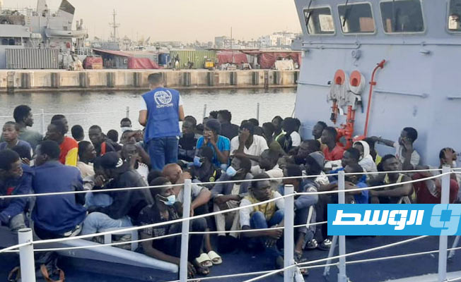 إنقاذ 172 مهاجرا قبالة السواحل الليبية، 17 أغسطس 2021. (القوات البحرية)