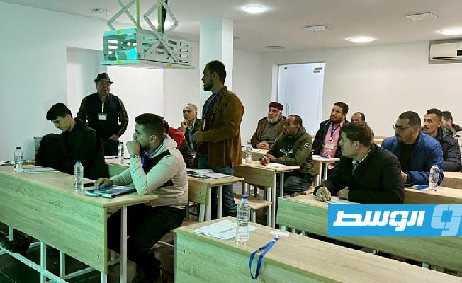 جانب من دورة التحكيم في مجال أسس وقوانين التحكيم لرياضة قفز الحواجز، مدينة بنغازي، 28 يناير 2023. (الإنترنت)