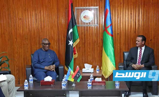 جانب من لقاءات السفير الغاني لدى ليبيا في نالوت، 14 ديسمبر 2022 (المجلس البلدي نالوت)