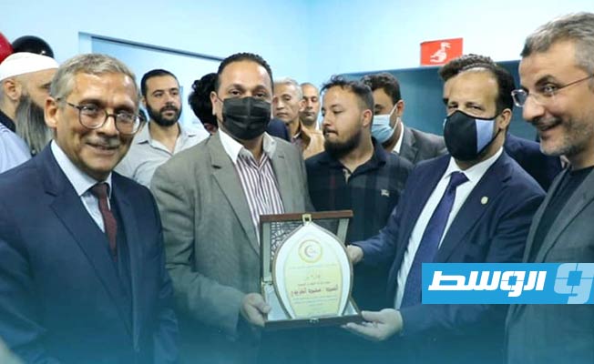 افتتاح عدد من الأقسام والوحدات بمستشفى طرابلس الجامعي بعد تطويرها, 17 نوفمبر 2021. (وزارة الصحة)