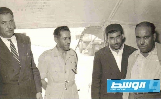 المؤرخ محمد مصطفى بازامه مع الاستاذ محمد السعداوية والدرفيلي وامبشر