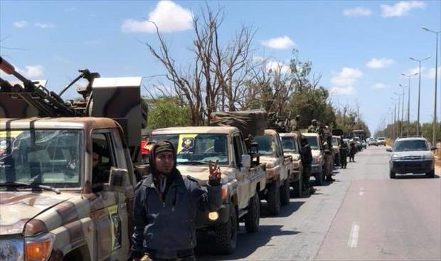 رتل القوات الخاصة المتوجه إلى مدينة درنة 4 مايو 2018. (التوجيه المعنوي)