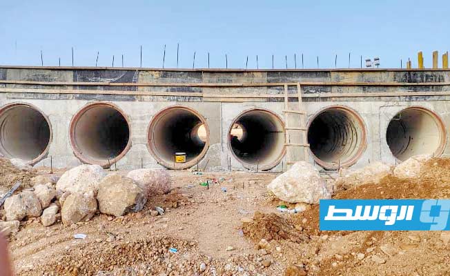 Man-Made River Authority: Construction of temporary bridge connecting east and west Derna nearly complete