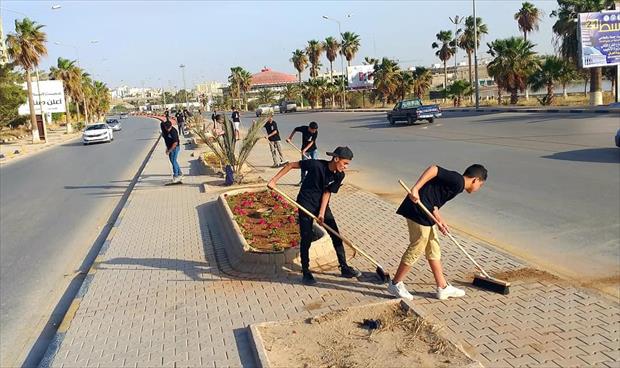 بالصور: انطلاق حملة «تيبستي» لتنظيف وتجميل شوارع بنغازي