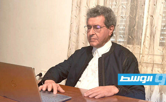 جانب من مشاركة الوزير محمد عون في اجتماع «أوبك بلس» عبر الفيديو (صفحة الوزارة على فيسبوك)