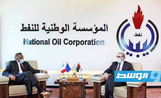 صنع الله يبحث مع السفير الإيطالي التعاون المشترك في النفط والغاز