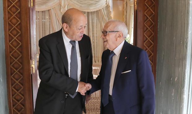 لودريان: فرنسا وتونس تتفقان على ضرورة استعادة دولة القانون في ليبيا