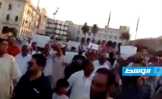 تظاهرة احتجاجية في طرابلس ضد إيطاليا