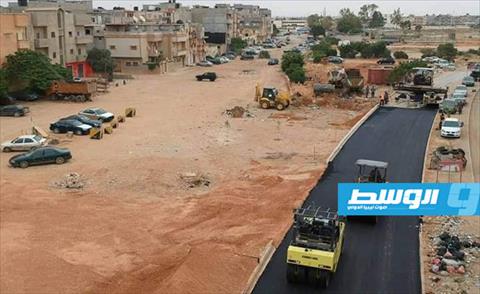 عمليات رصف الطرق في بلدية بنغازي, 1 يونيو 2019, (بلدية بنغازي)