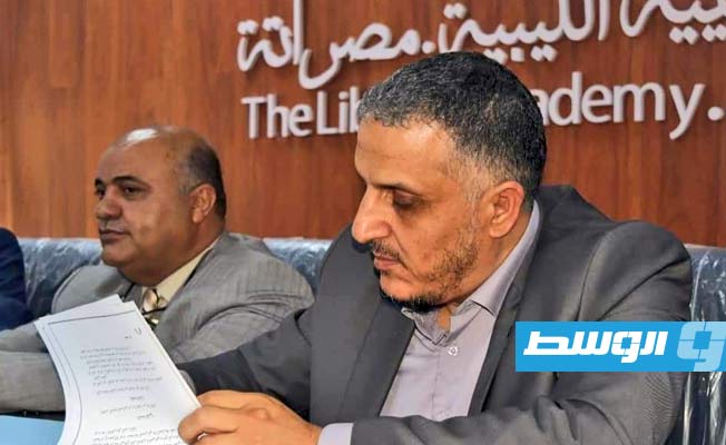 مراسم توقيع اتفاقية الشراكة العلمية بين جامعة بني وليد وأكاديمية الدراسات العليا في مصراتة. (الإنترنت)
