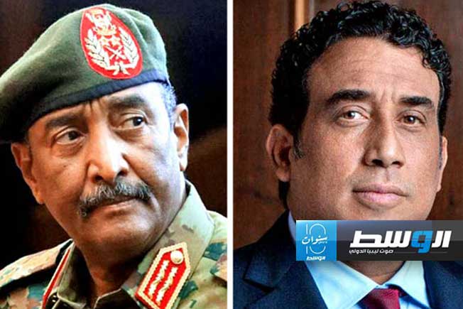 تلبية لدعوة المنفي.. رئيس مجلس السيادة السوداني يزور طرابلس الإثنين