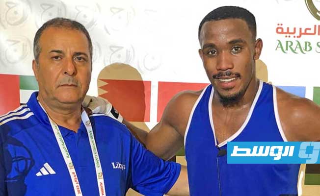 الملاكم الليبي محمد فريضة يفوز على السعودي محمد الصبحي في الألعاب العربية