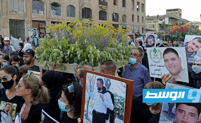 موكب جنائزي في بيروت تكريما لذكرى ضحايا انفجار المرفأ