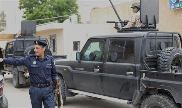 القوات التابعة للإدارة العامة لمكافحة المخدرات والمؤثرات العقلية تنتشر بالعاصمة، 16 أبريل 2020. (وزارة الااخلية بحكومة الوفاق)