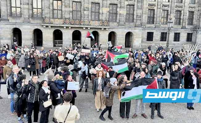 اعتصام لموظفين حكوميين بهولندا للمطالبة بوقف النار في غزة