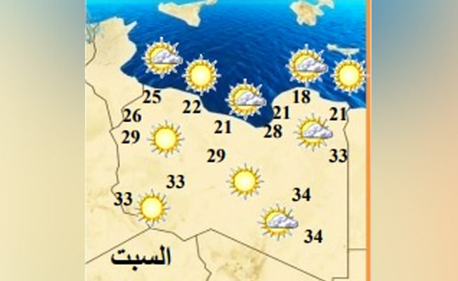 حالة الطقس في ليبيا (السبت 15 أبريل 2023)