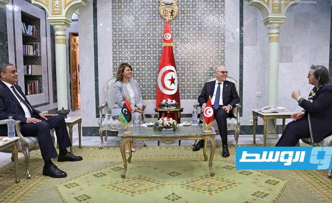 جلسة المحادثات الليبية - التونسية في تونس، الأربعاء 3 مايو 2023. (الخارجية الليبية)