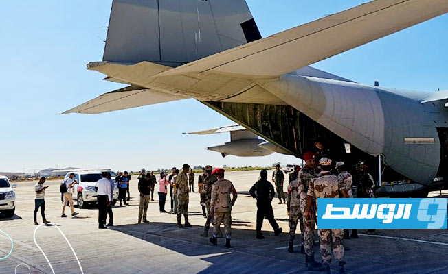 مساعدات كويتية وصلت إلى بنغازي لدعم المتضررين من السيول. (منصة حكومتنا)